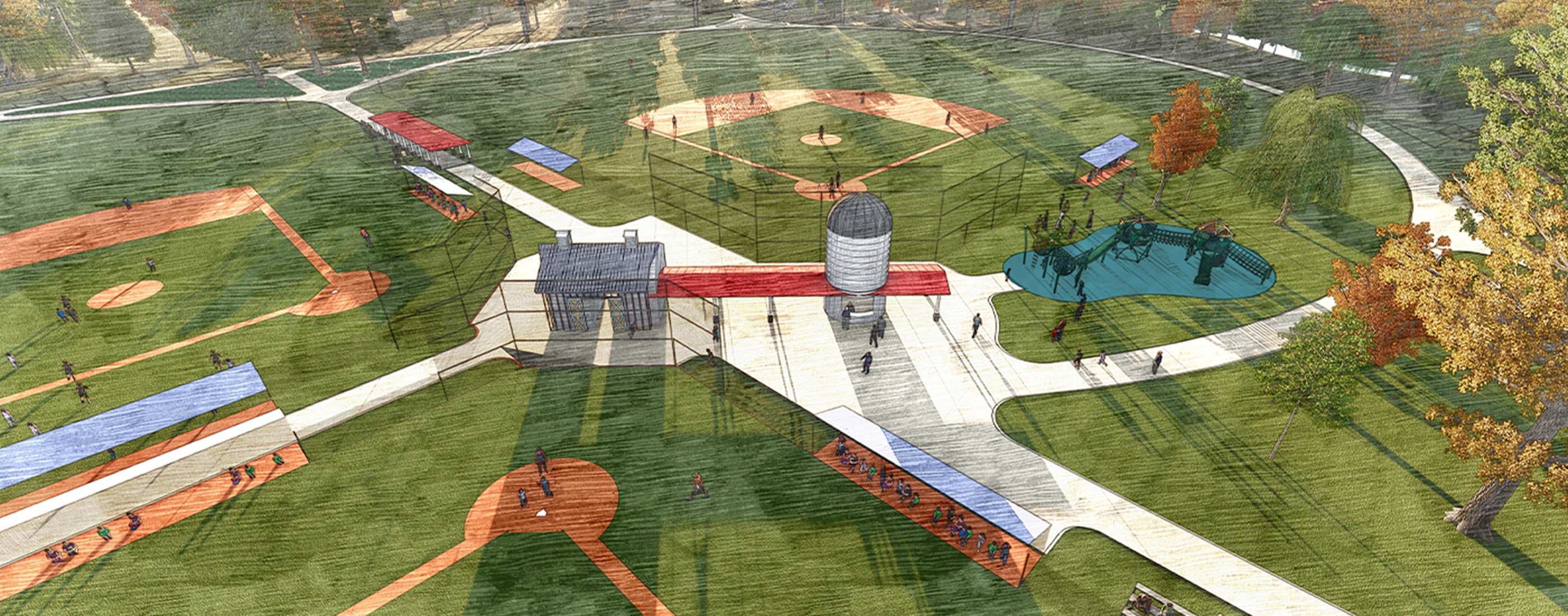 McGill Park's master plan includes a baseball complex with concession stand.