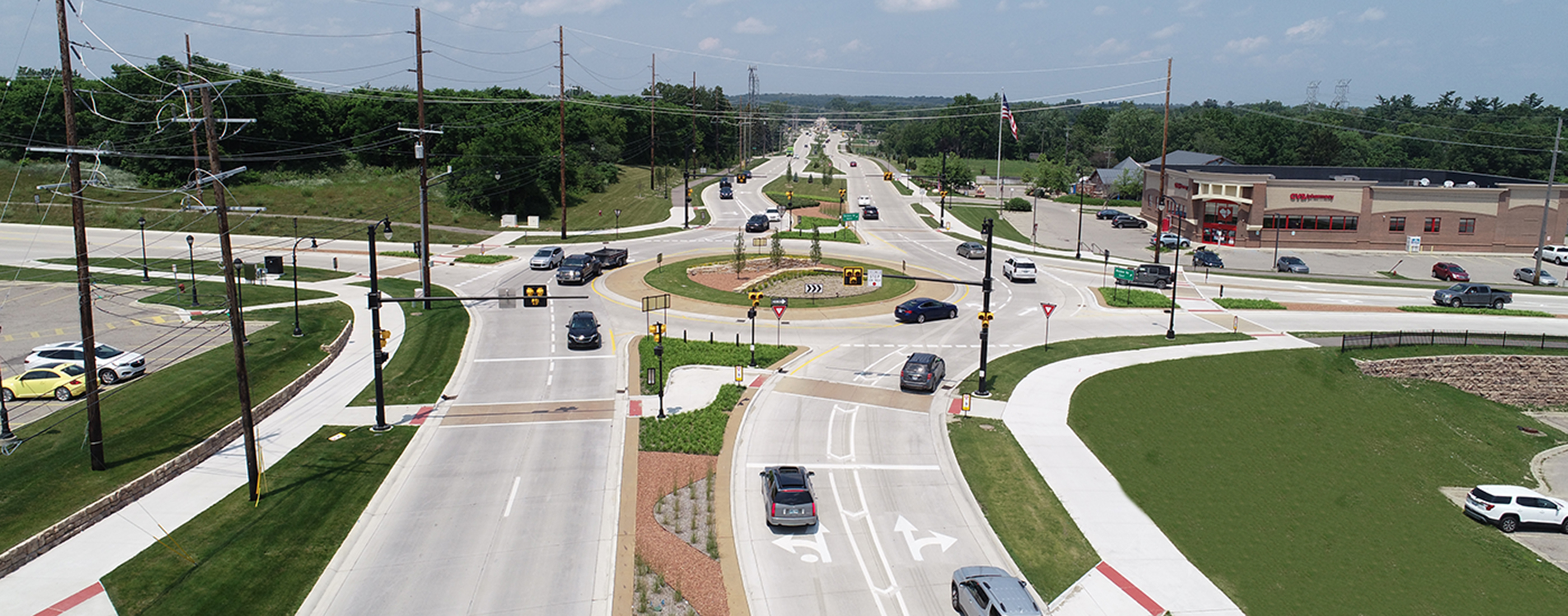 The Baldwin Road project is a showcase for a safe and attractive corridor with limited roadside space.