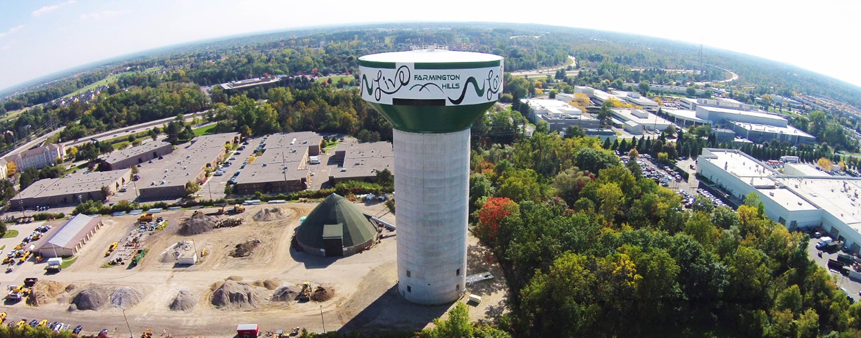 The elevated water tank in Farmington Hills, MI, designed by OHM Advisors, reduces peak water system demand and saves the city millions of dollars annually.