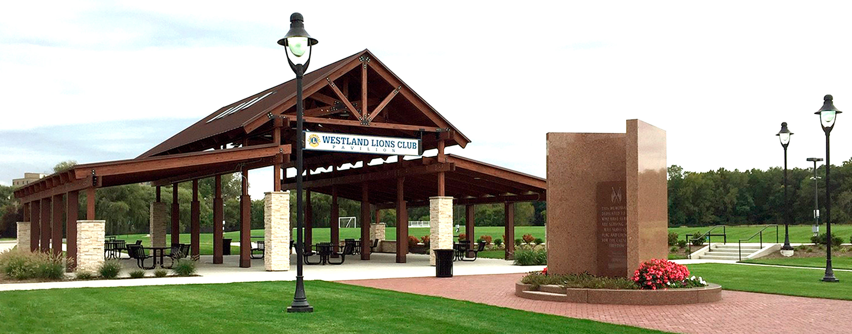 The Westland Lions Club pavilion in Tattan Park.