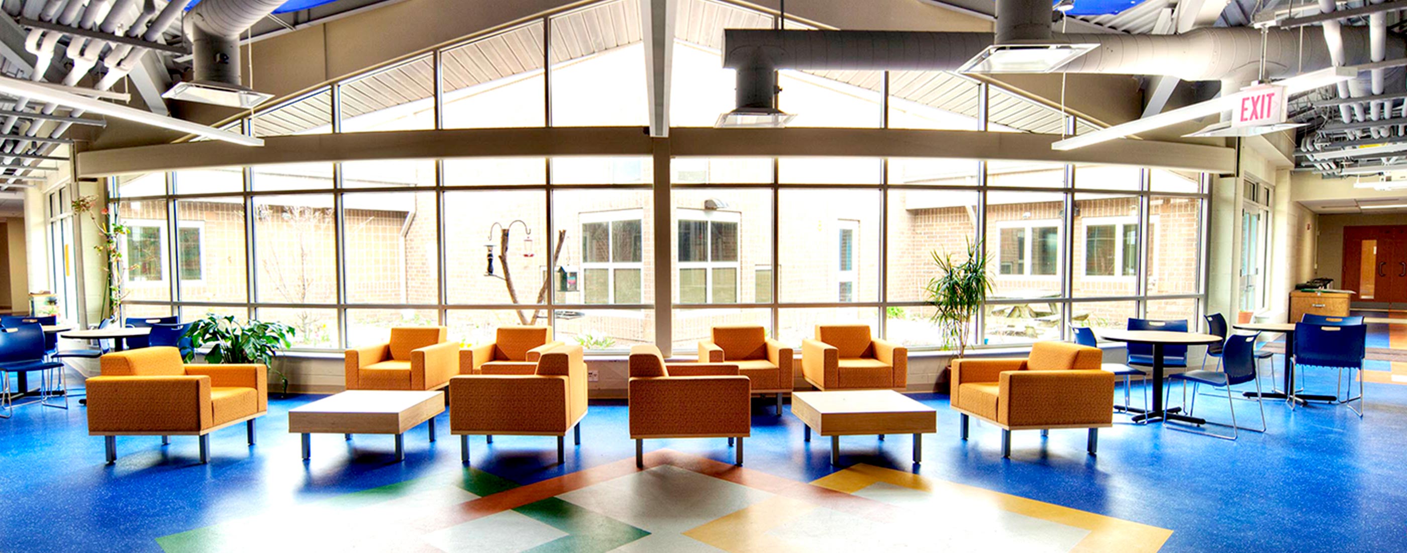 West Liberty-Salem Local School District’s shared learning spaces, designed by OHM Advisors, include bright windows.
