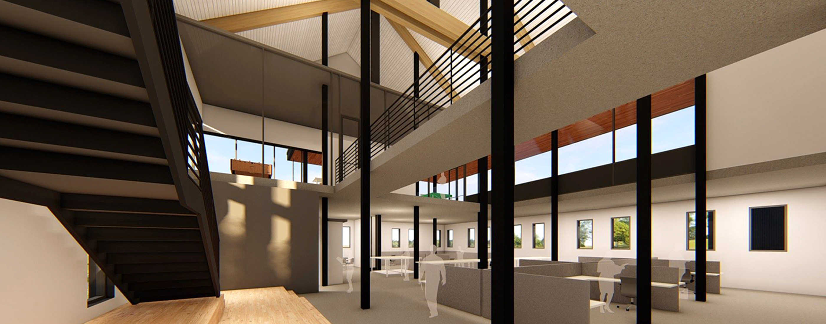 The inside of United Systems and Software's new corporate headquarters.