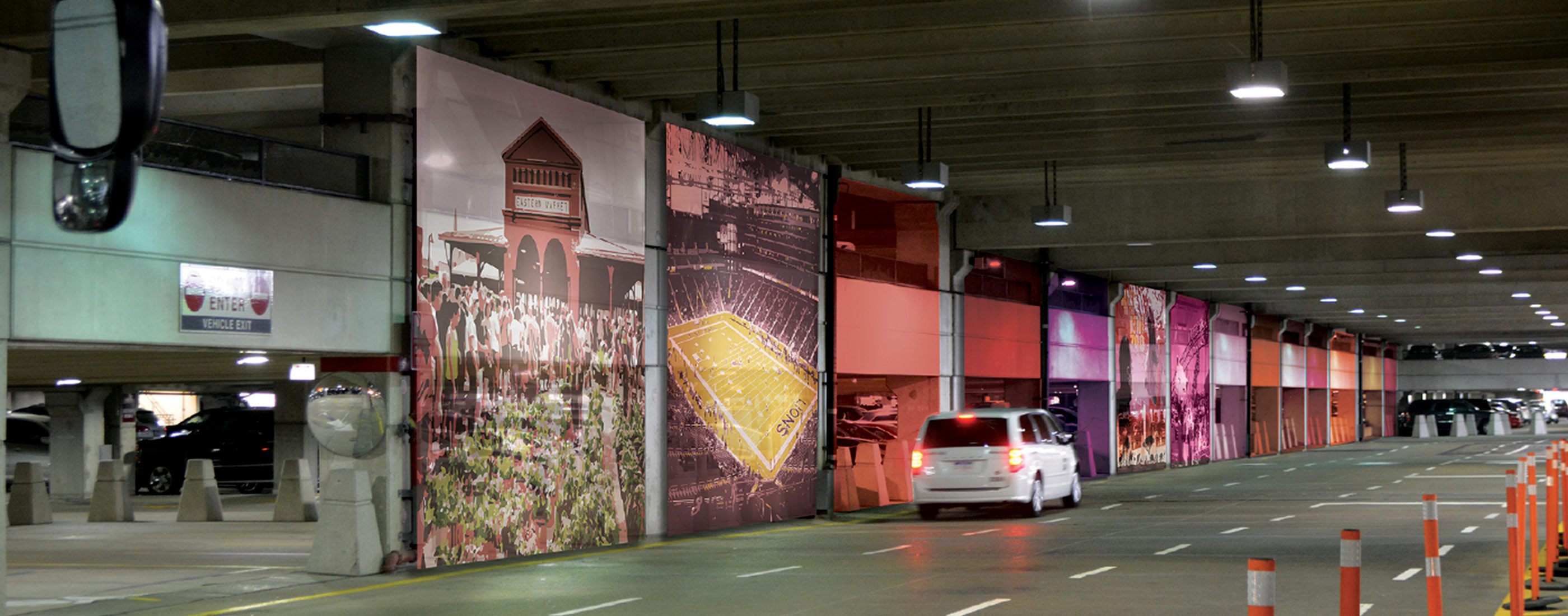 Parking garage improvement designs for the Detroit Metro Airport.