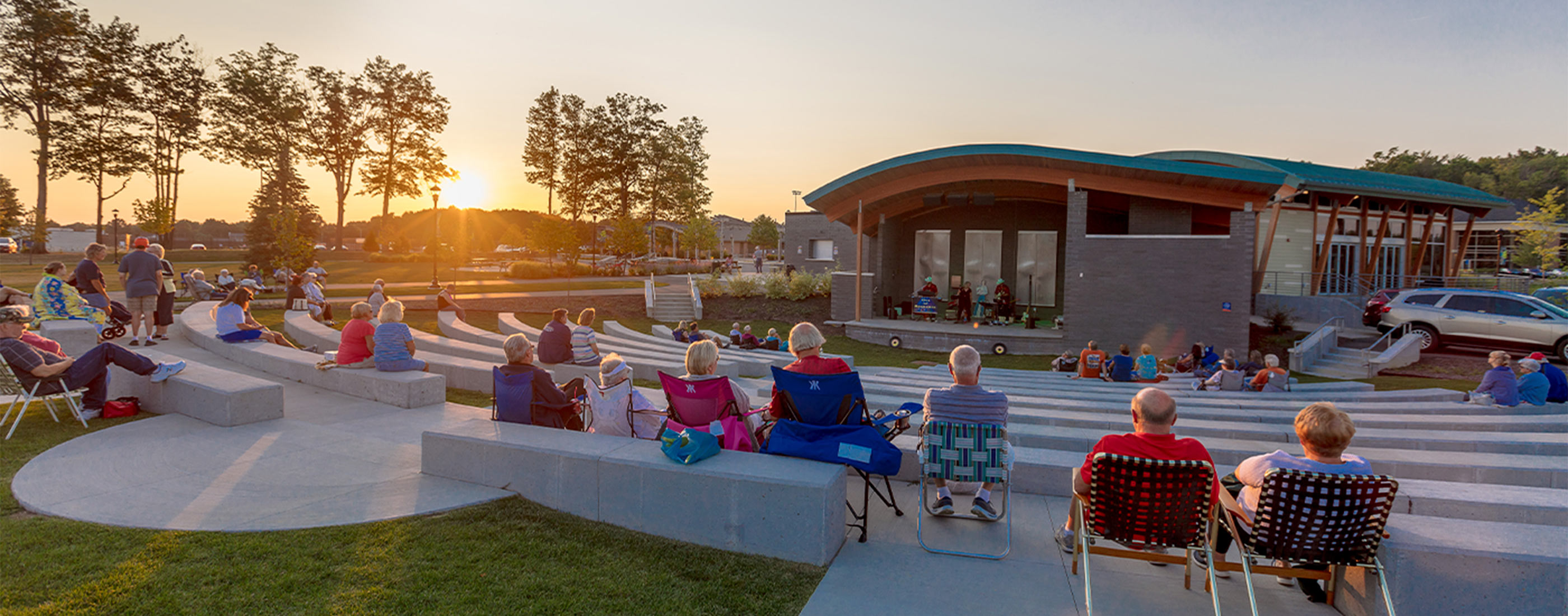 The City of Green Central Park's 500-person amphitheater.