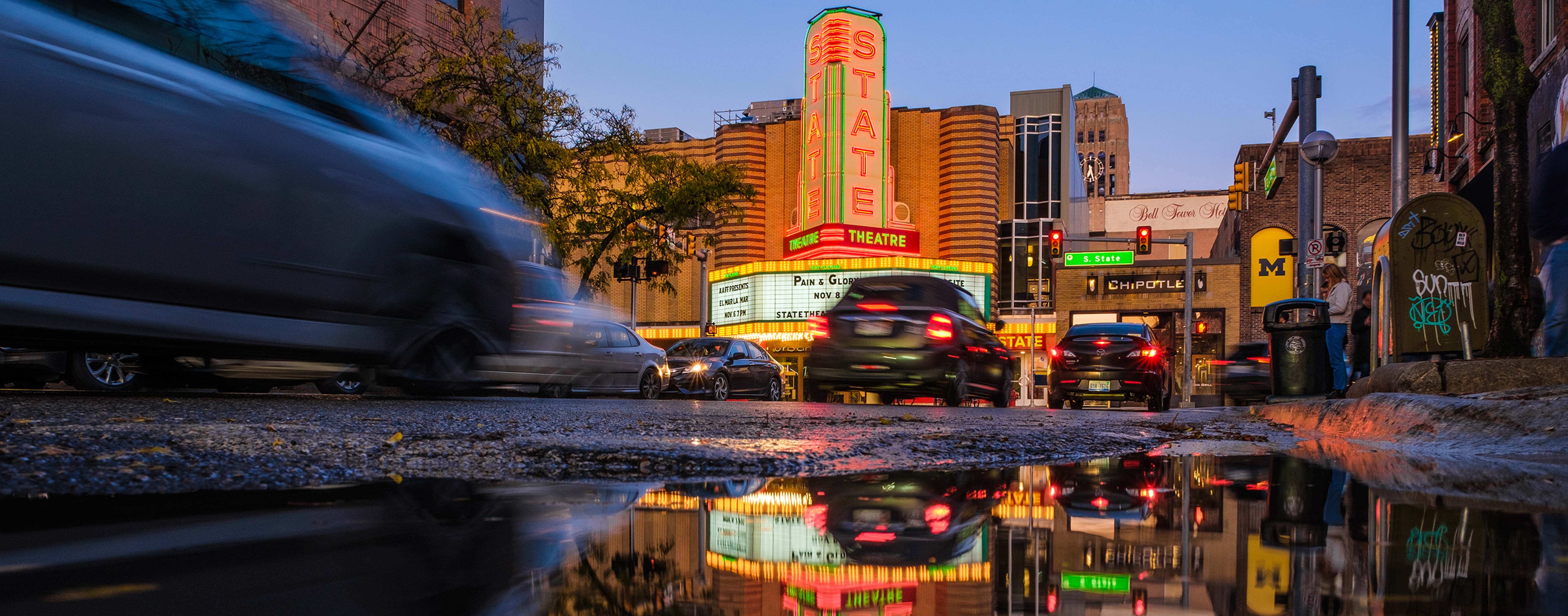 The City of Ann Arbor, Michigan's downtown State Theater.