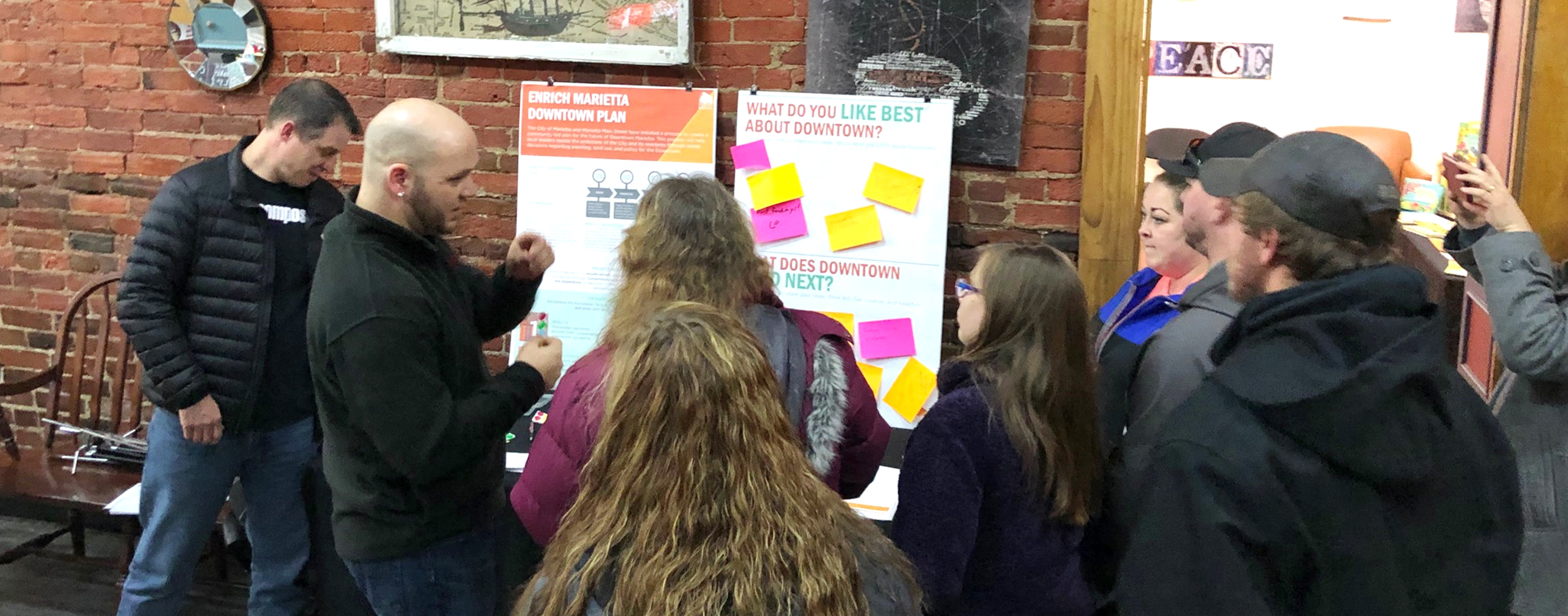 OHM Advisors' planning team works with the Marietta community to create a Historic Downtown vision.