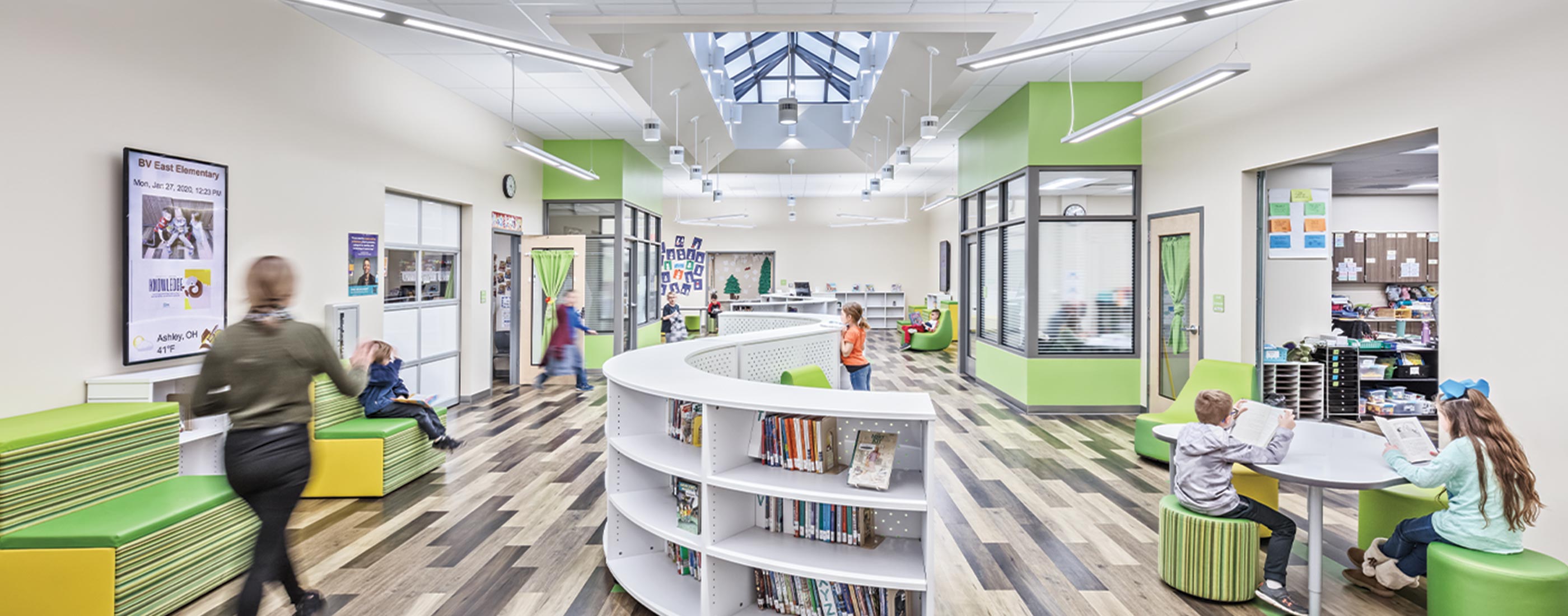 Buckeye Valley Elementary schools are designed with connectivity throughout spaces.