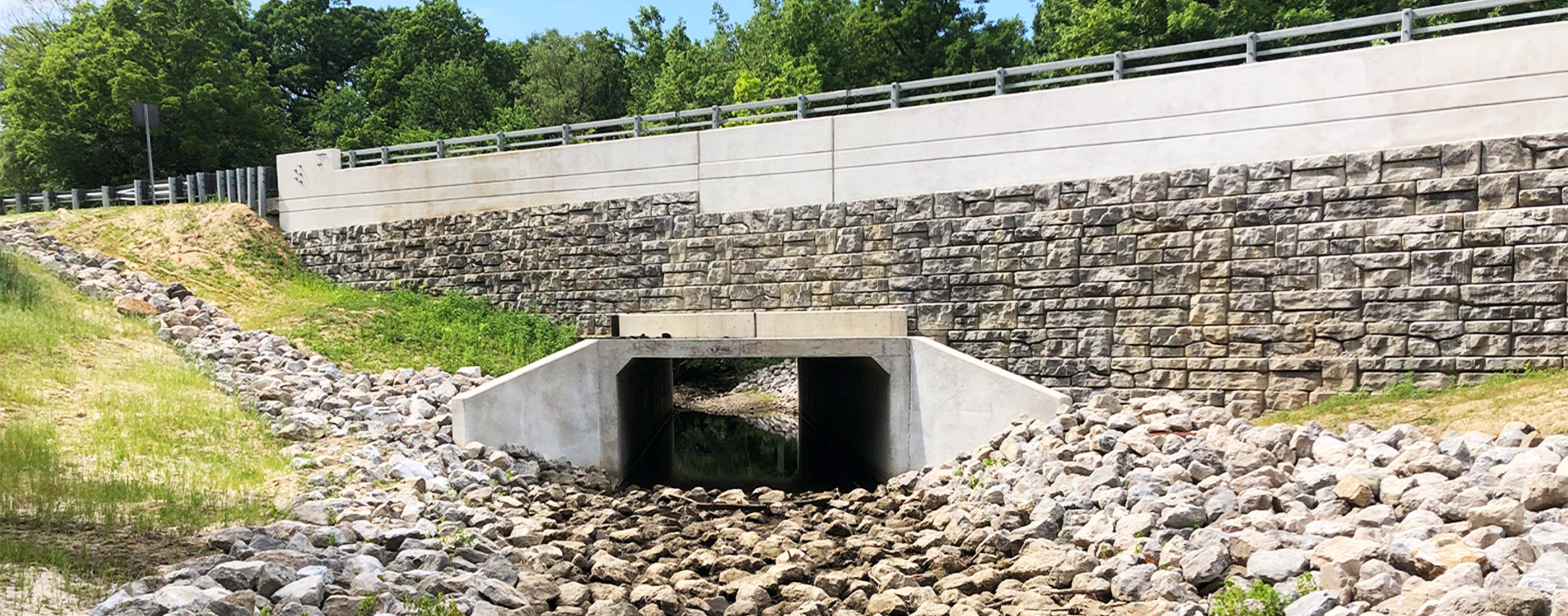 Ground view of the culvert