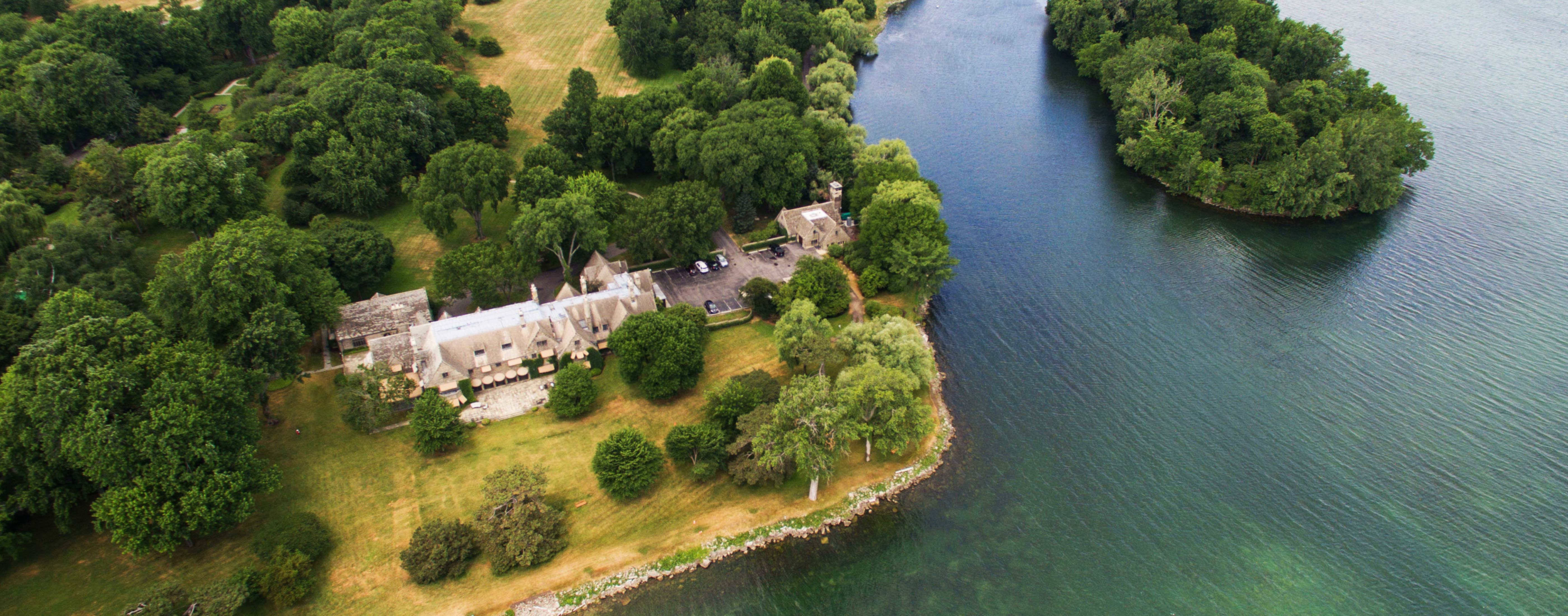 Aerial view of the Ford Cove Shoreline on Lake St. Clair