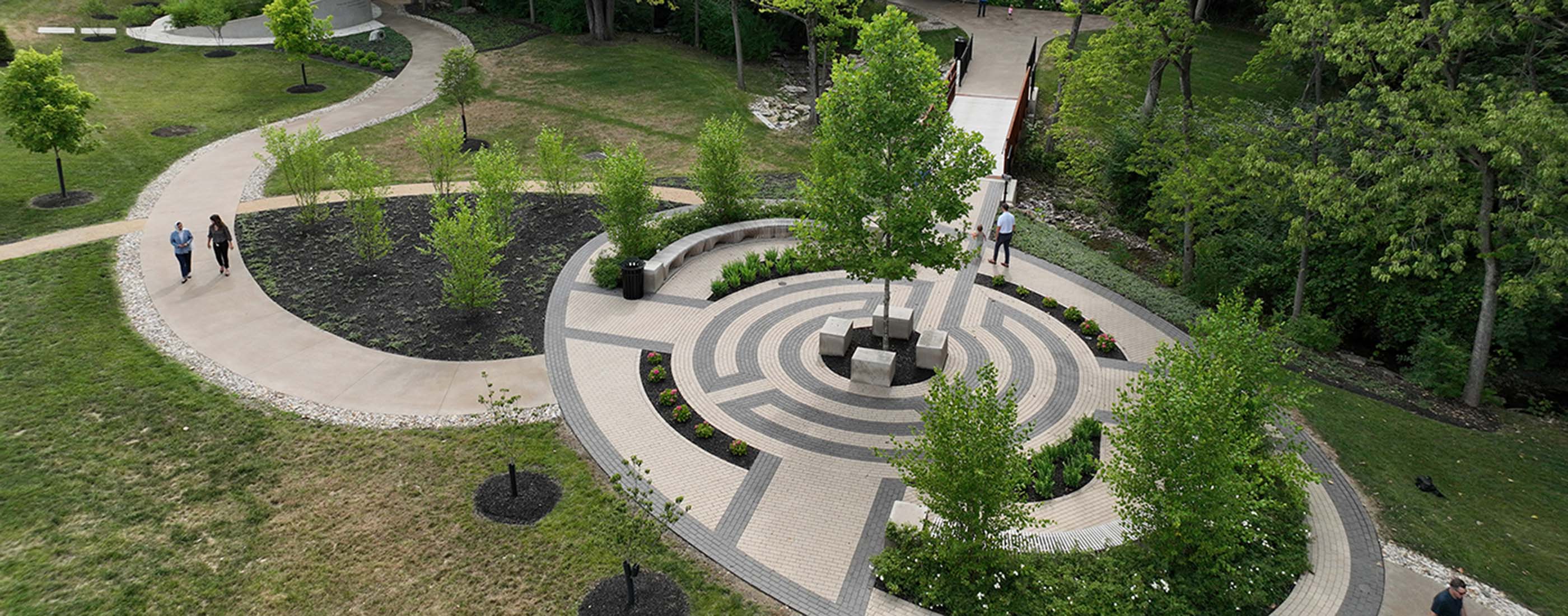 Wesley Chapel built entrance labyrinth