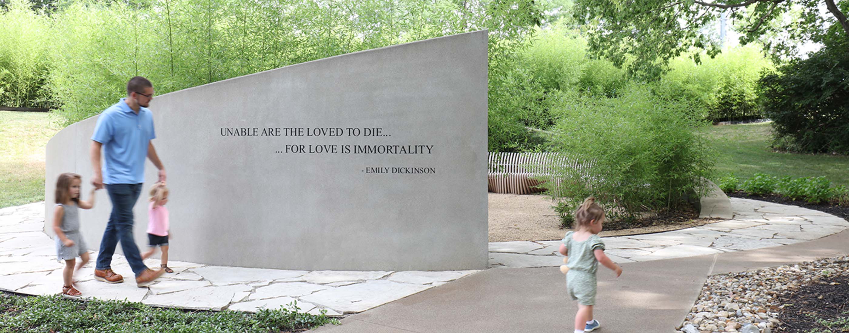 Wesley Chapel cemetery built memorial wall