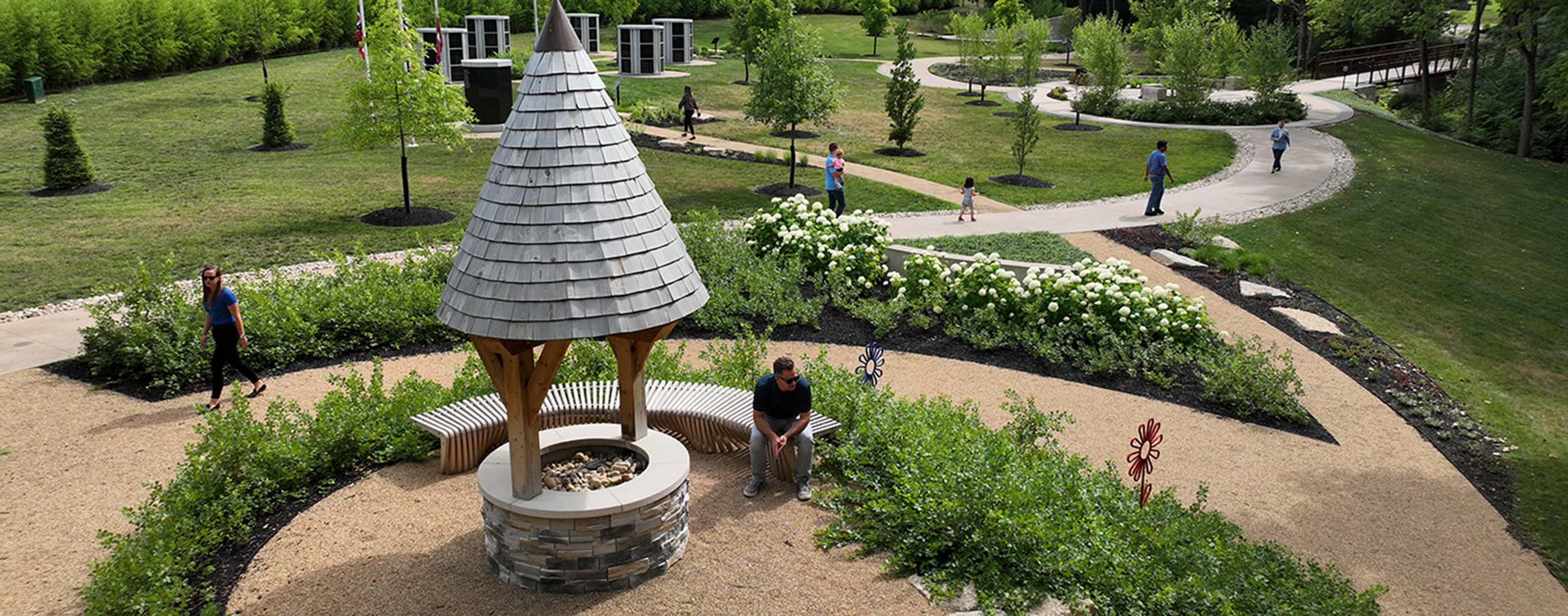 Wesley Chapel built Children's Garden wishing well