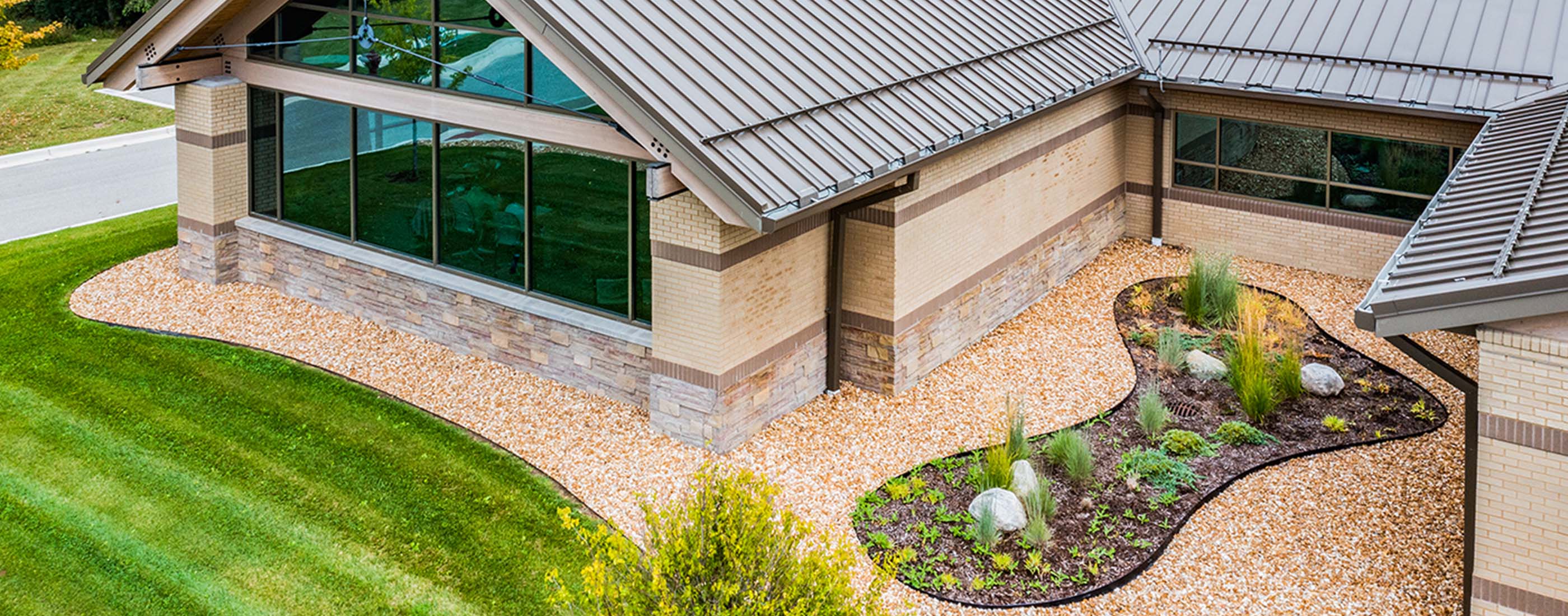 Exterior with native plant species SCIT Tribal Ops Center