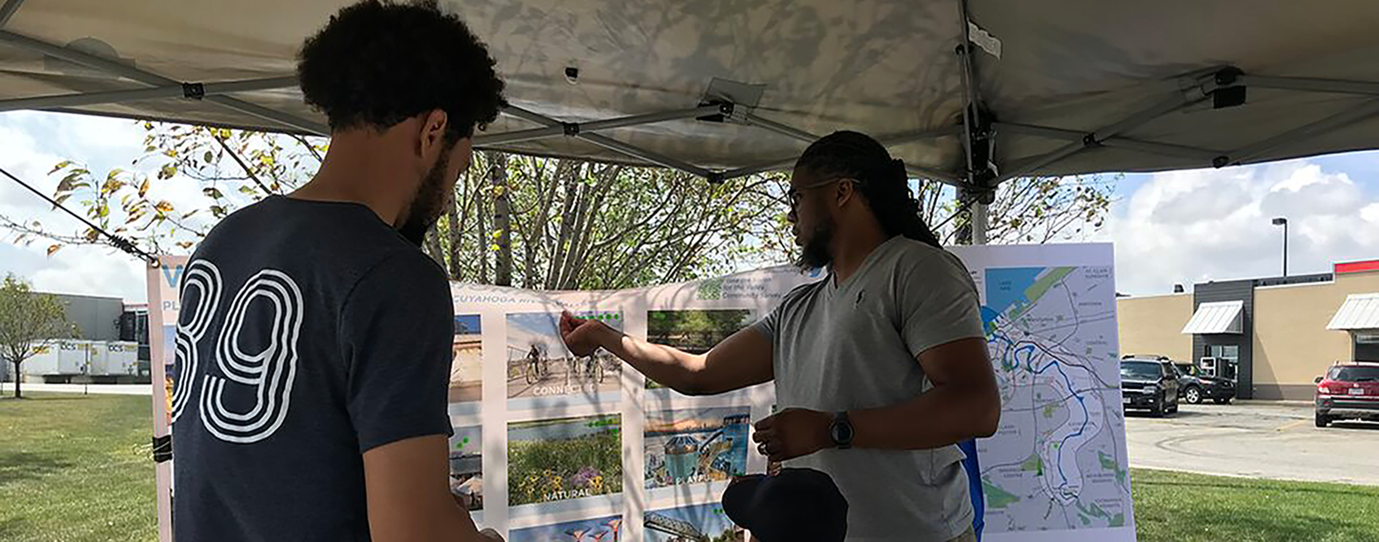 Community members add their review ideas and concepts for the reimagined Cuyahoga River Valley