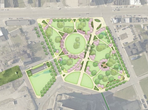 Site plan for reimagined Roosevelt Park