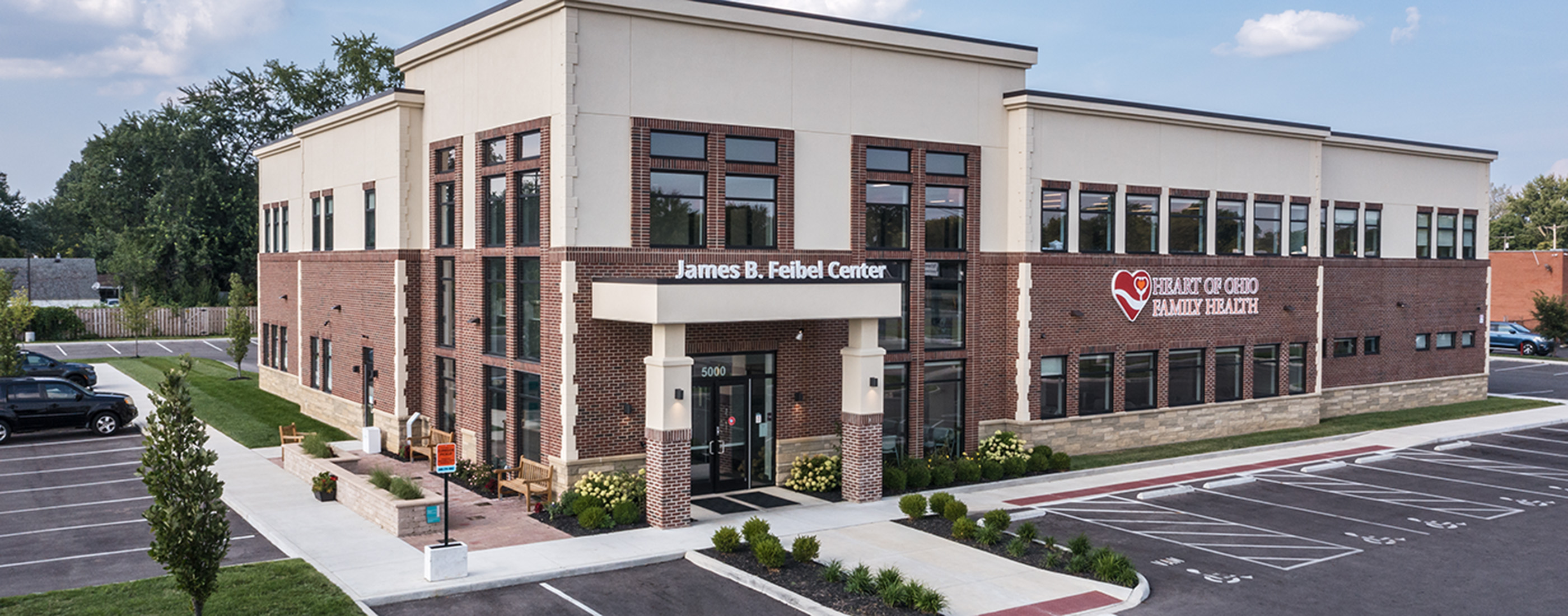 Front Entrance of the James B Feibel Center