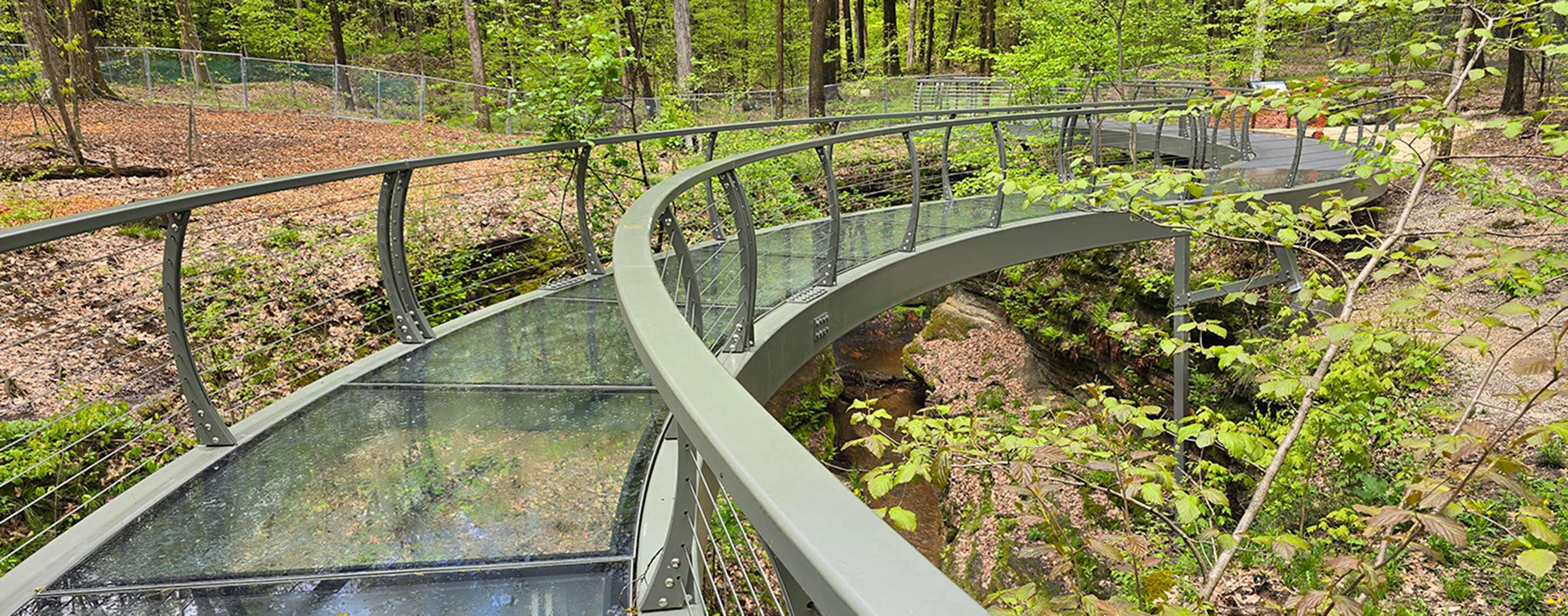 Glass bridge at Ohio State Park