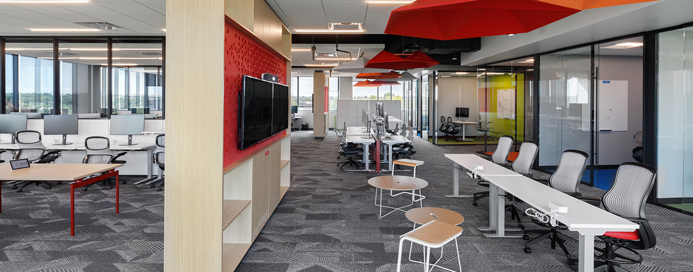 Open work and collaboration space at Fuse Innovation Center.