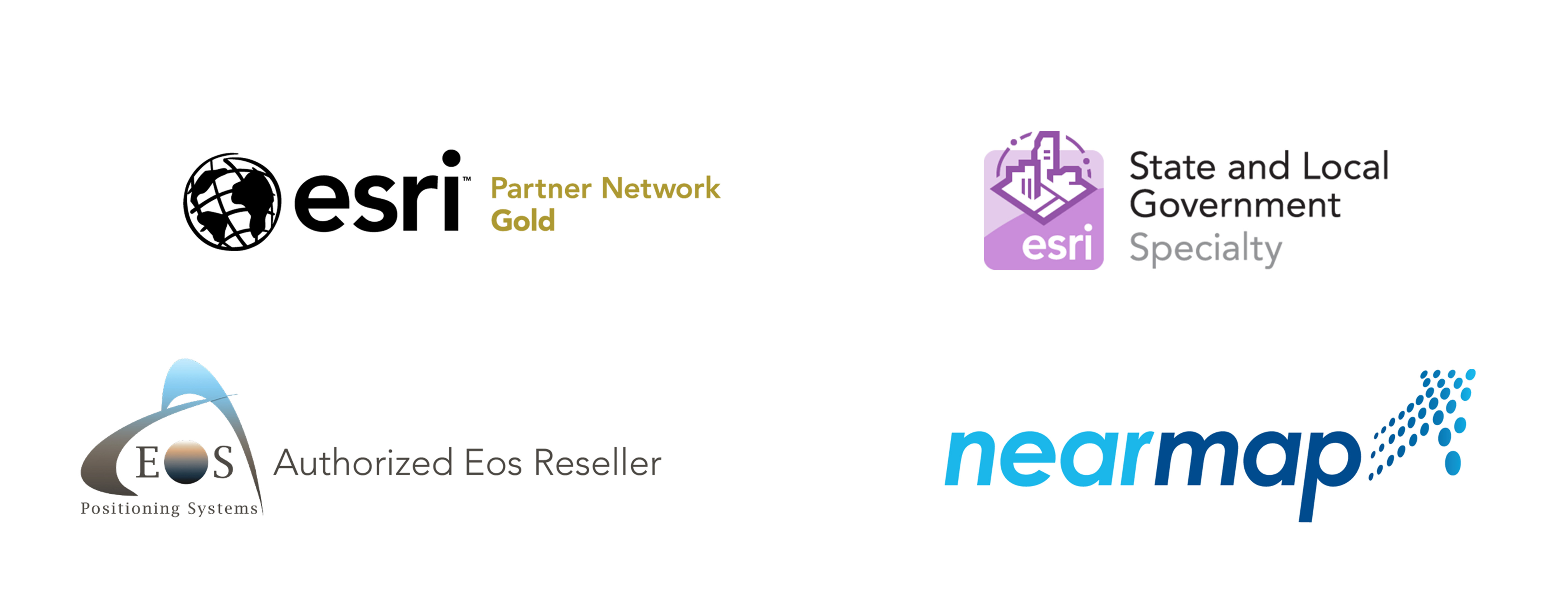 Esri, Eos, and Nearmap logos