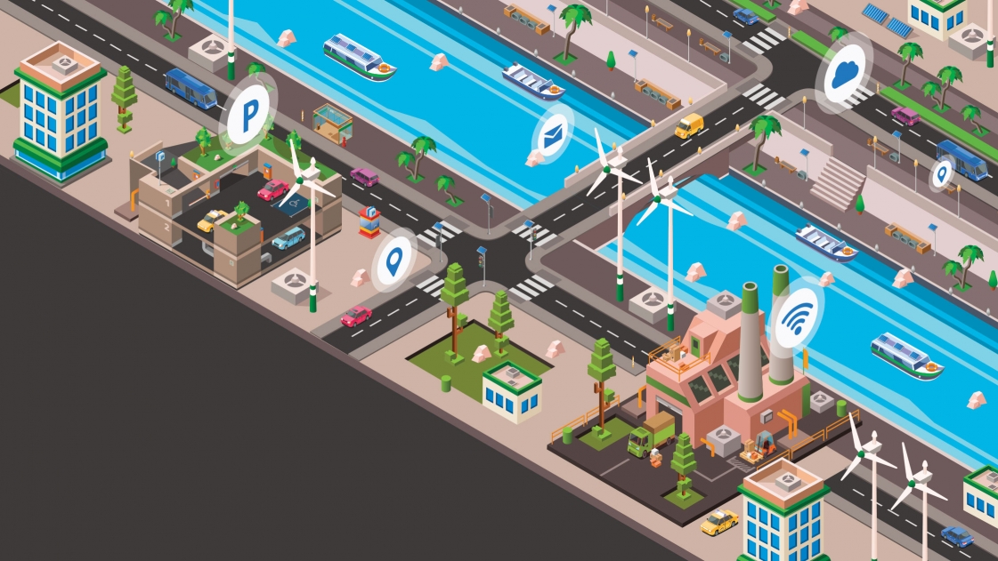 Smart cities use the Internet of Things (IoT) to prevent water quality issues.