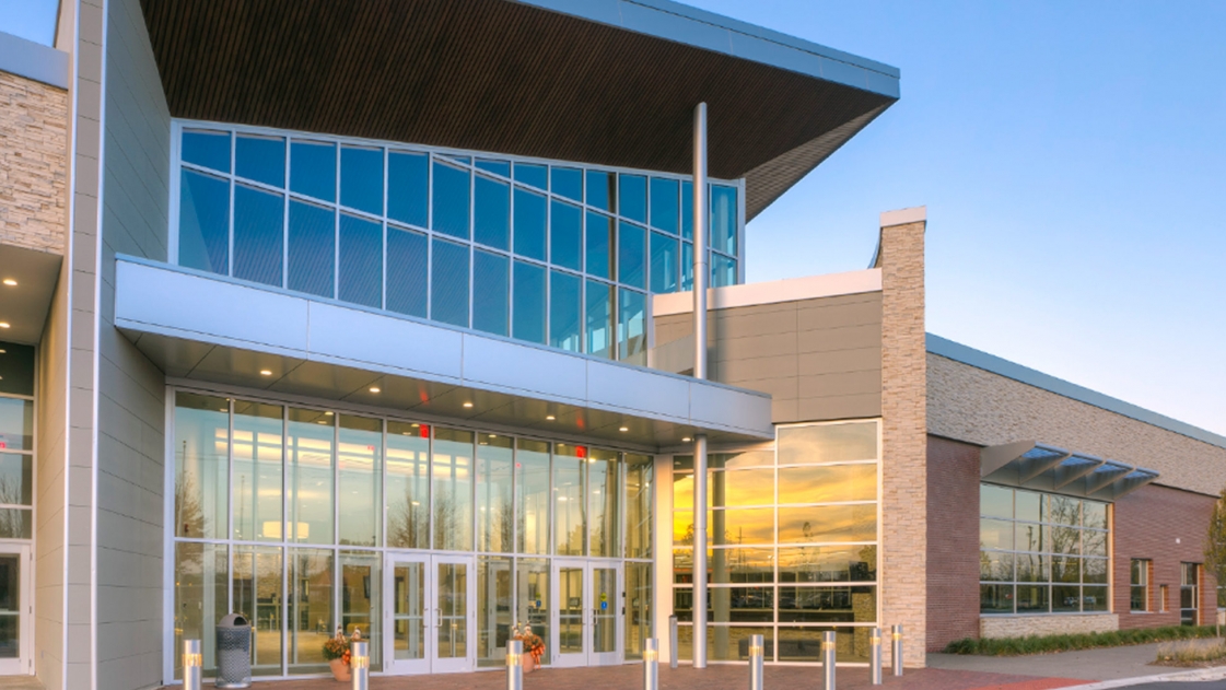 Westland, Michigan’s City Hall boasts expansive glass panels so daylight can flood an open concept interior.