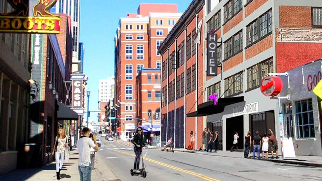 The proposed Marriott Moxy Broadway hotel street view