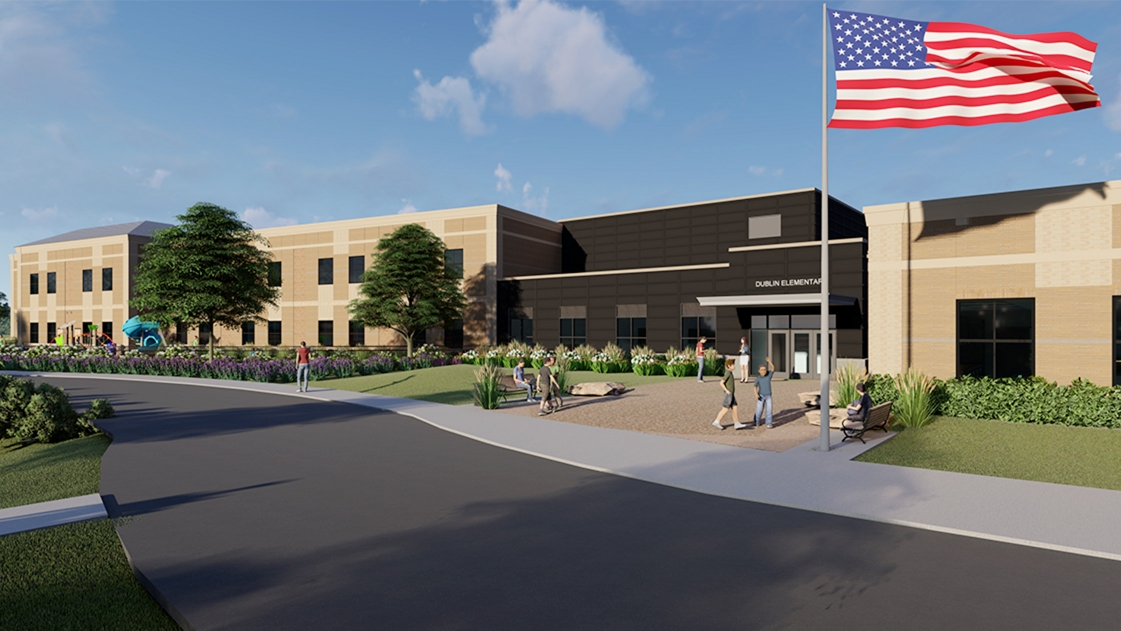 Rendering of future Dublin Jerome Village Middle School