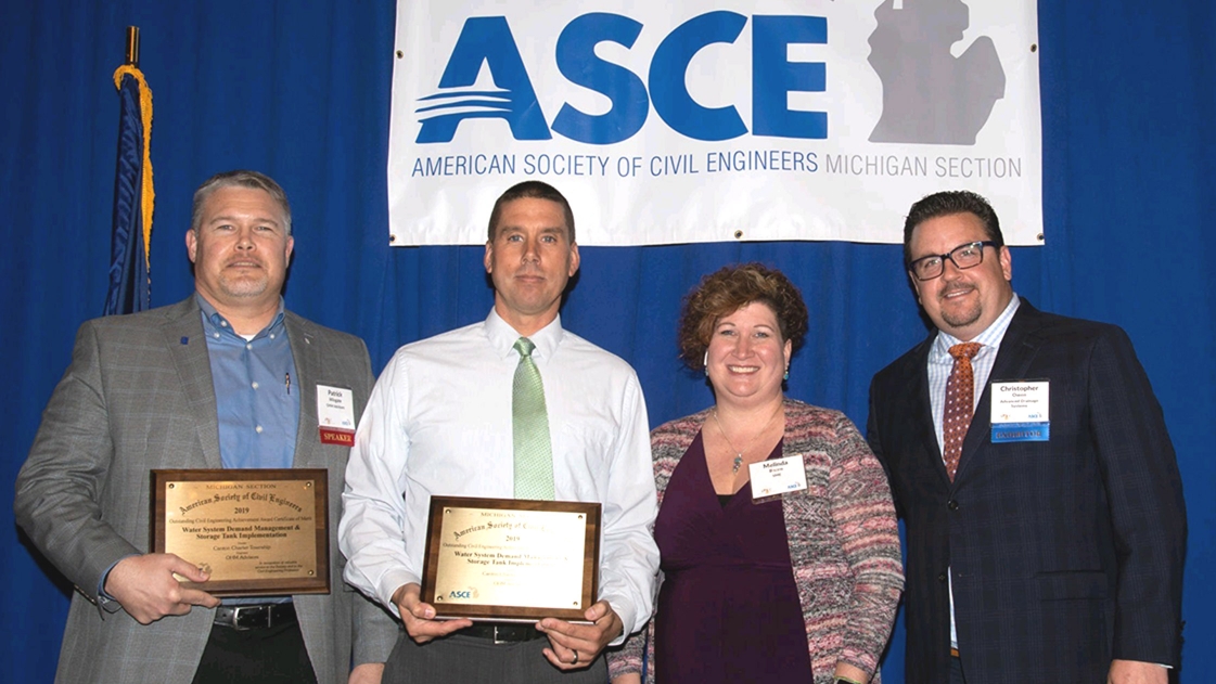 The Canton Township Water System project wins ASCE awards for Outstanding Civil Engineering Achievement.