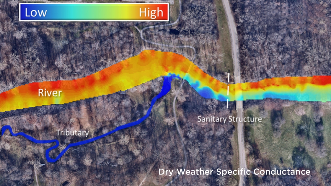 A dry weather conductance map.