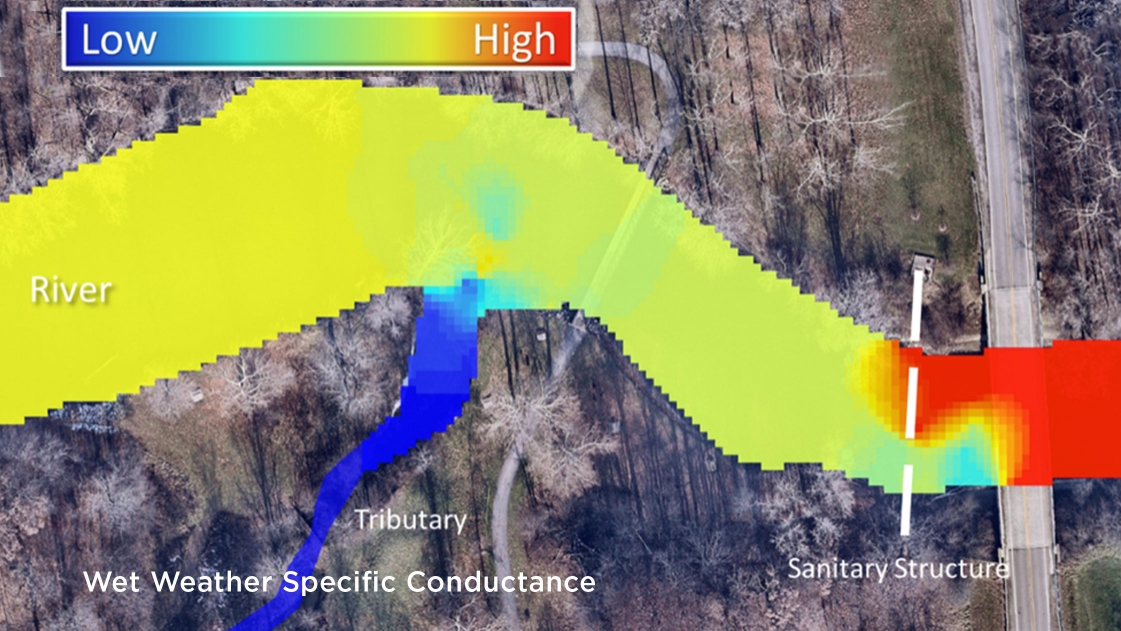 A wet weather conductance map.