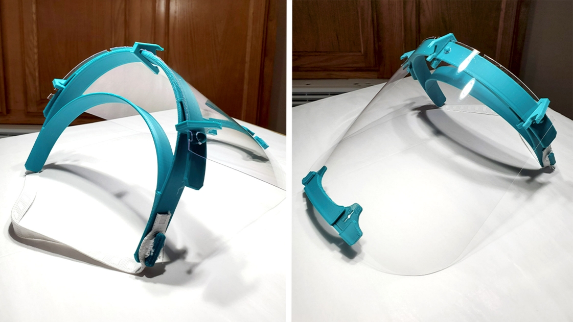 With the use of 3D technology, PPE face shields were printed for healthcare workers.