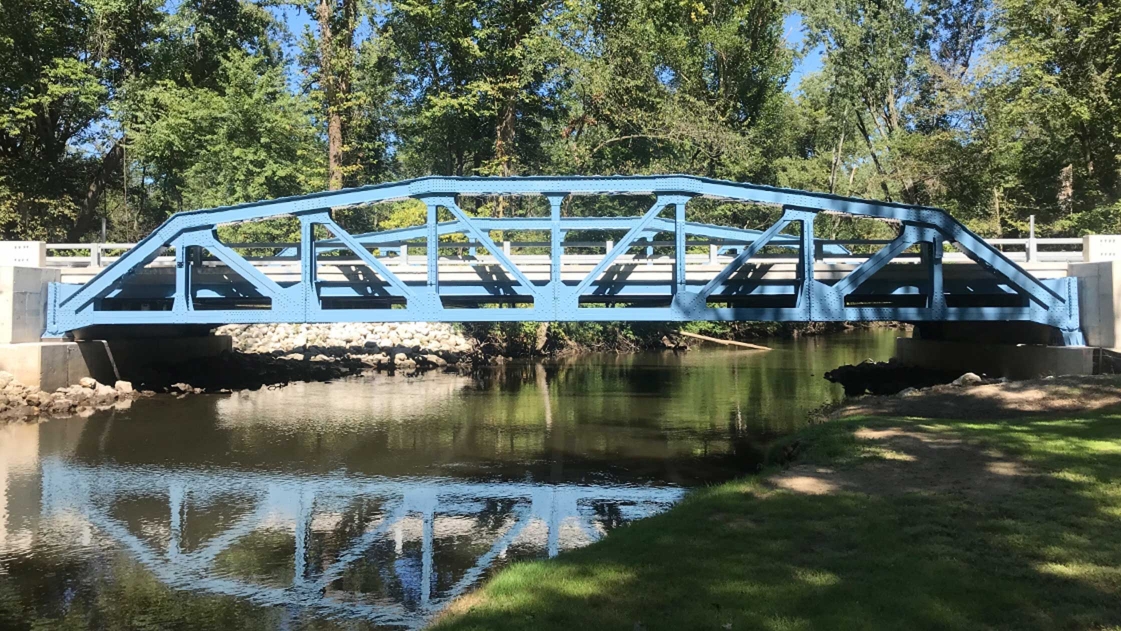 M-86 Truss Bridge in Wayne County, Michigan, after restoration and relocation.