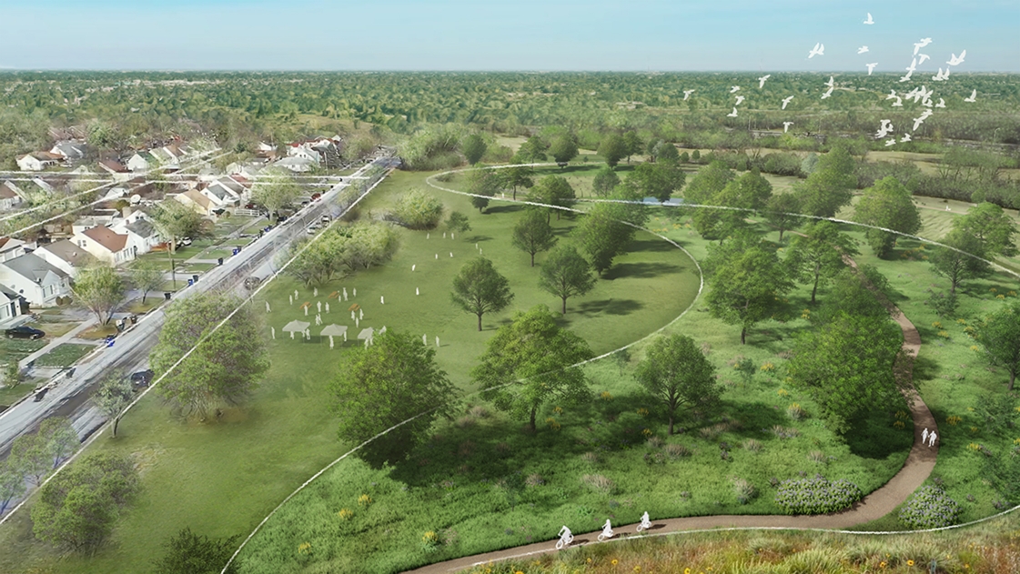 Rendering of the Far West Detroit Stormwater Improvement project