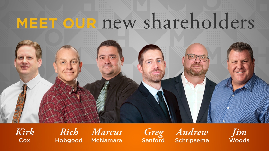 OHM Advisors welcomes six new shareholders to its ownership group.