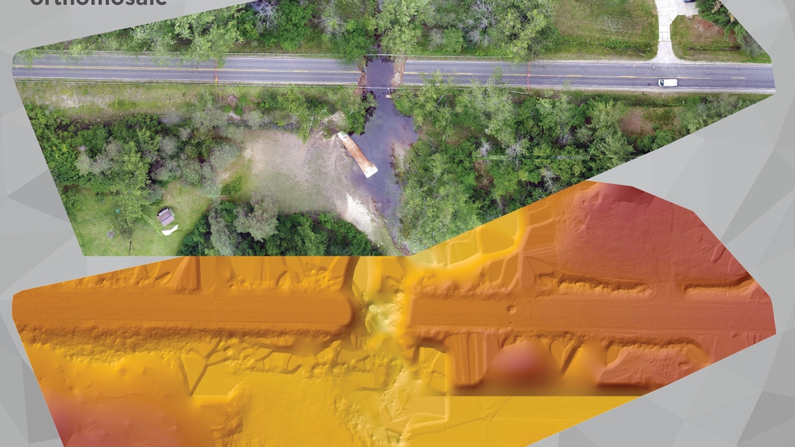 Midland County Orthomosaic Topographic Model Orthomosaic GIS Topographic Models of Midland County Flooding
