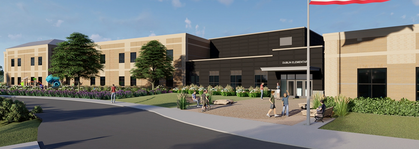 Rendering of future Dublin Jerome Village Middle School