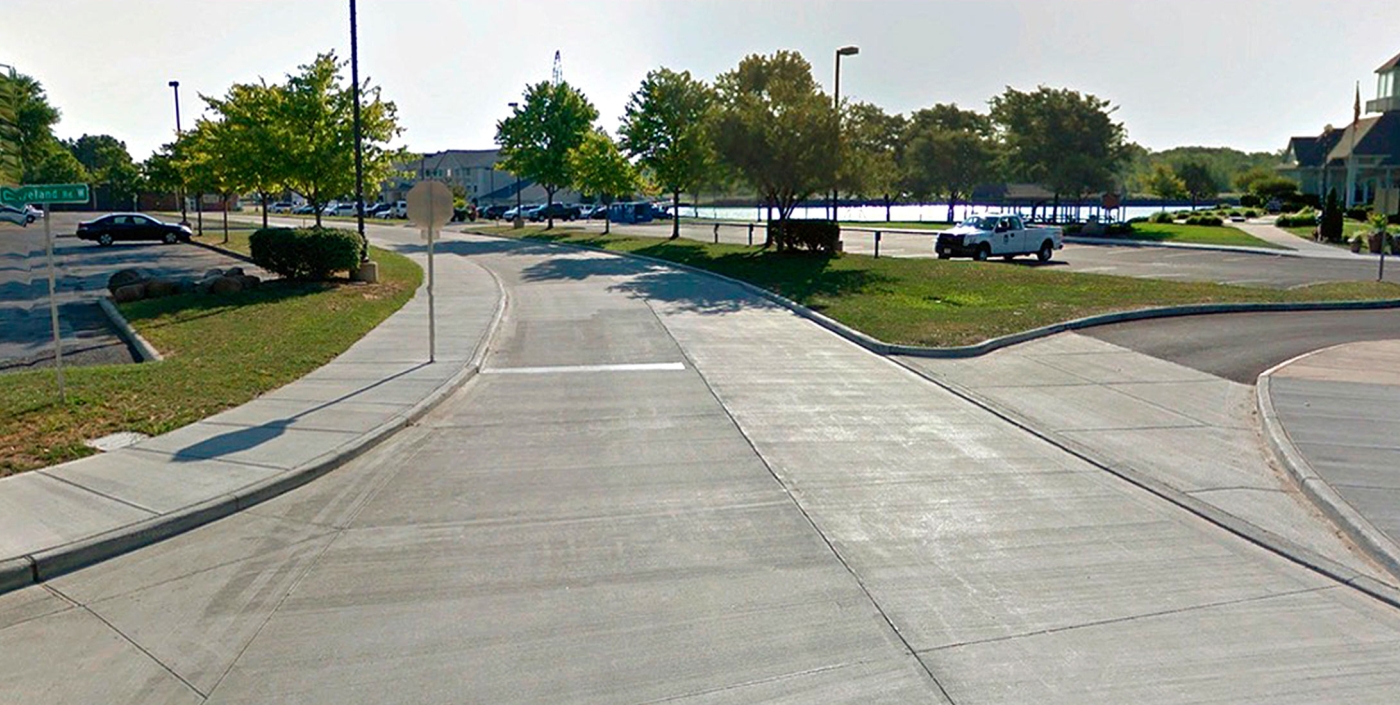 Huron, Ohio’s updated streetscape by OHM Advisors includes improved parking.