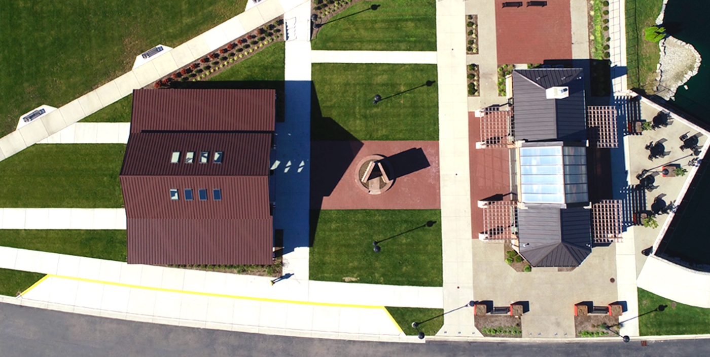 An aerial view of Tattan Park in Westland, MI.