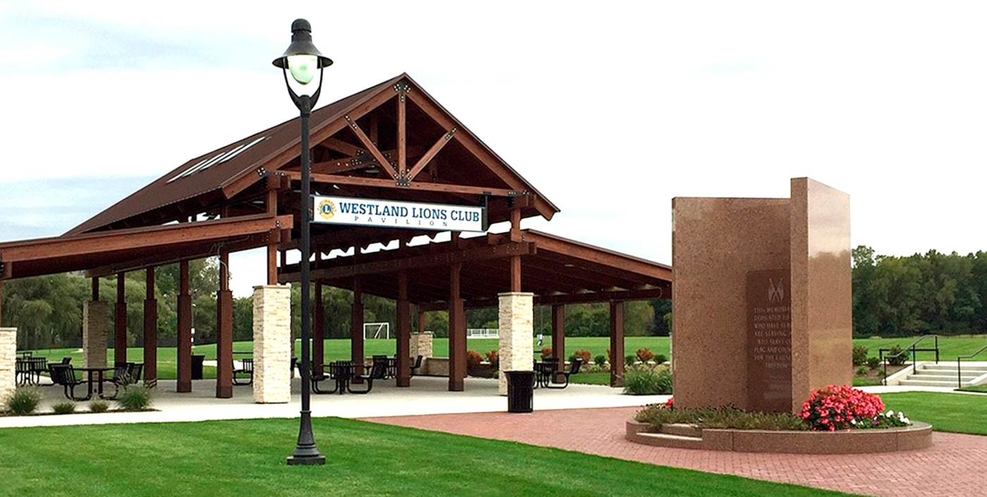 The Westland Lions Club pavilion in Tattan Park.