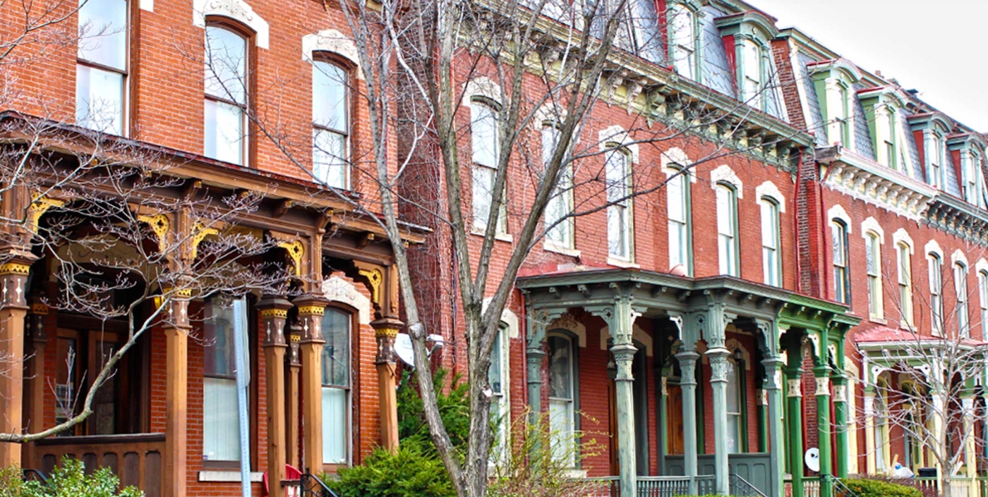 Historic buildings of the old Manchester-Chateau neighborhood.