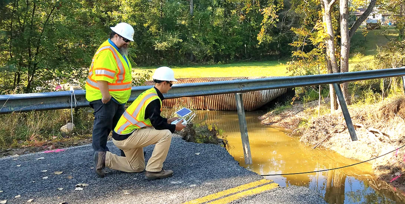 UAS (drone) technology is deployed to help assess storm damage.