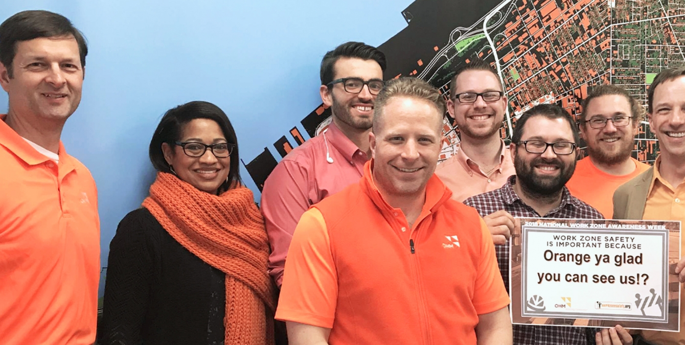 The OHM Advisors Cleveland team supports the National Work Zone Awareness Week.