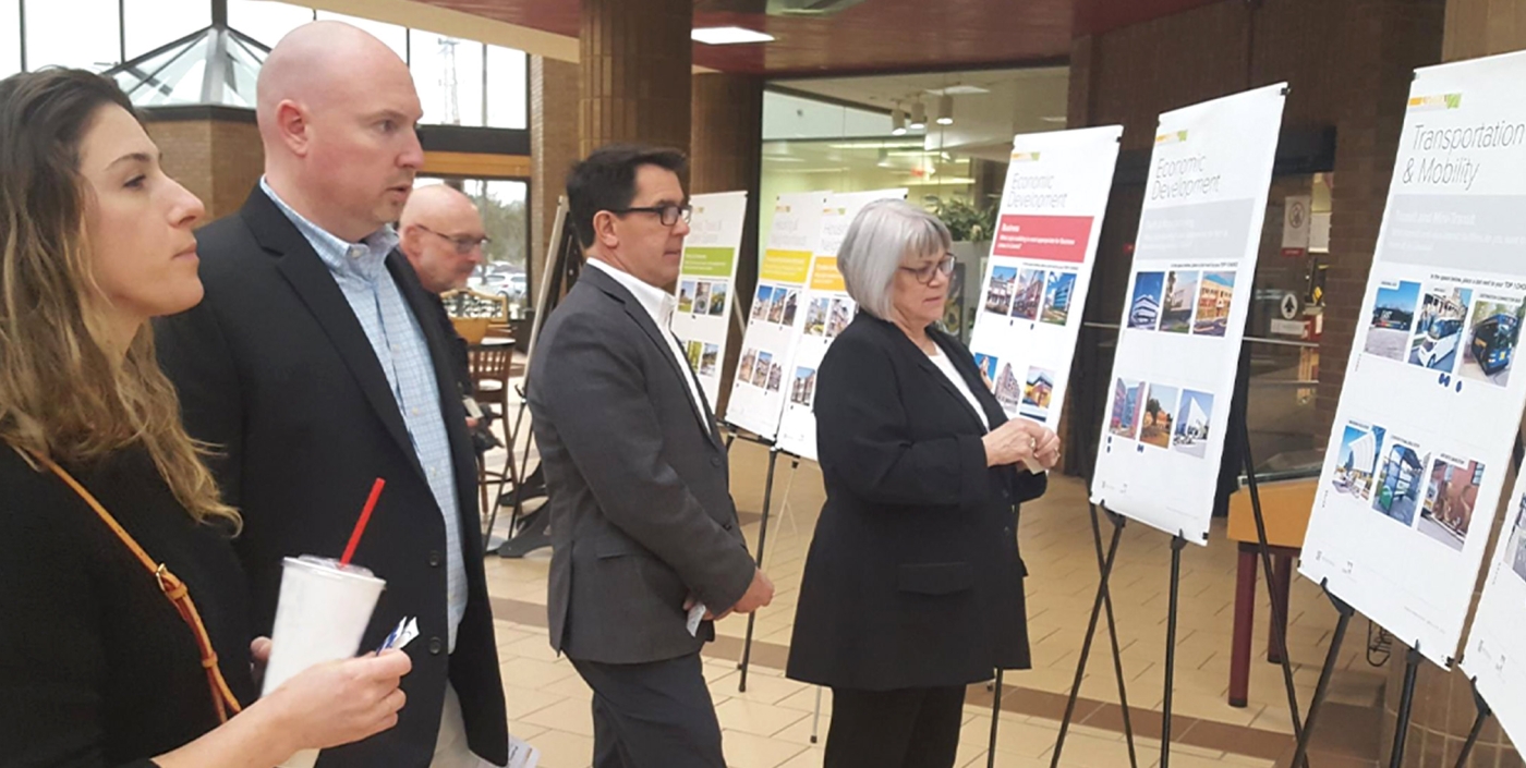 Community members giving feedback on Livonia Master Plan