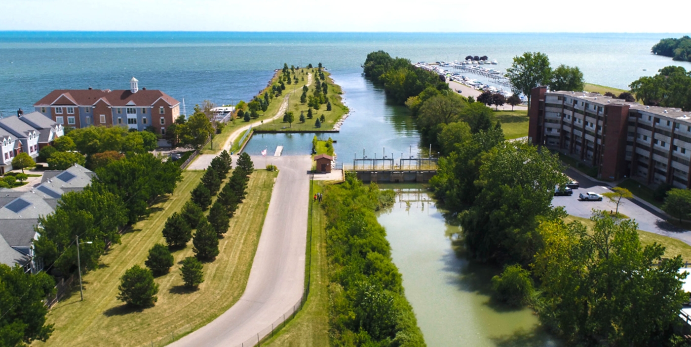 Stormwater and sewer overflows are collected before releasing them to Lake St. Clair.