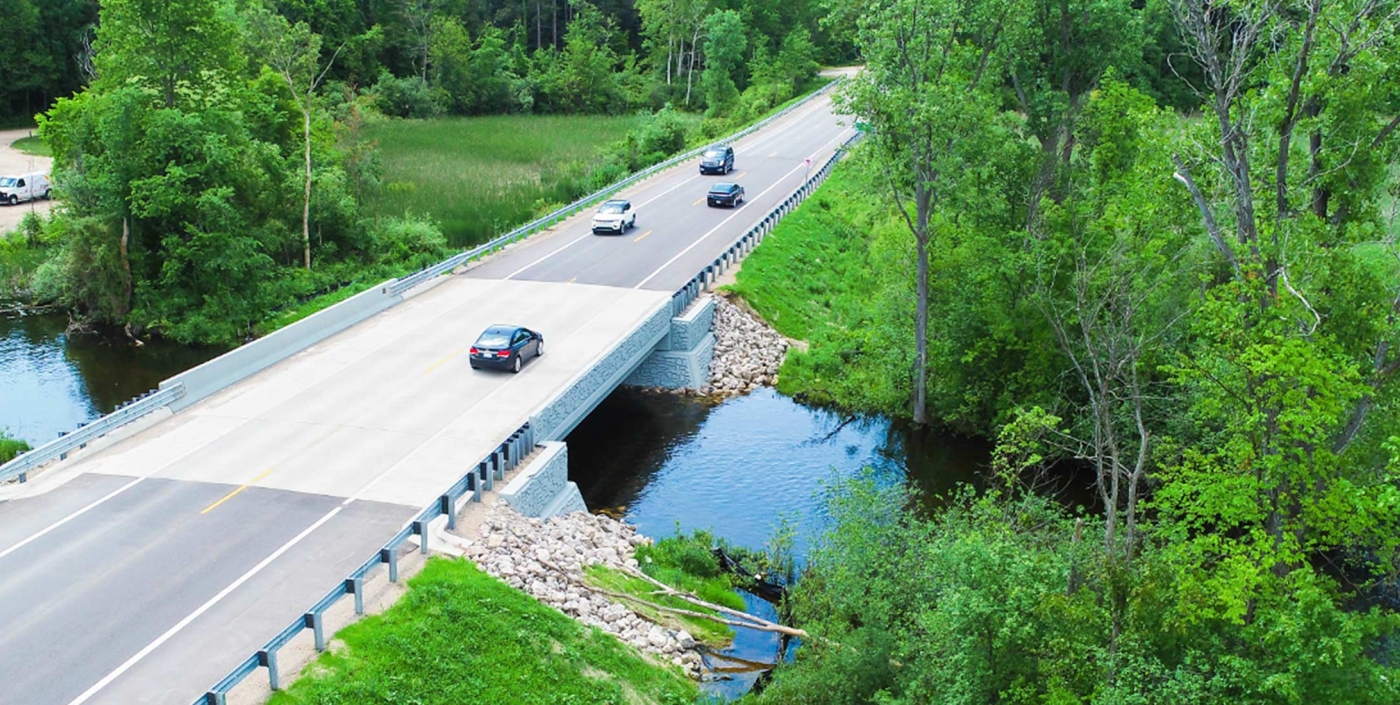 The Wixom Road bridge replacement increased shoulder width providing more safety for drivers.