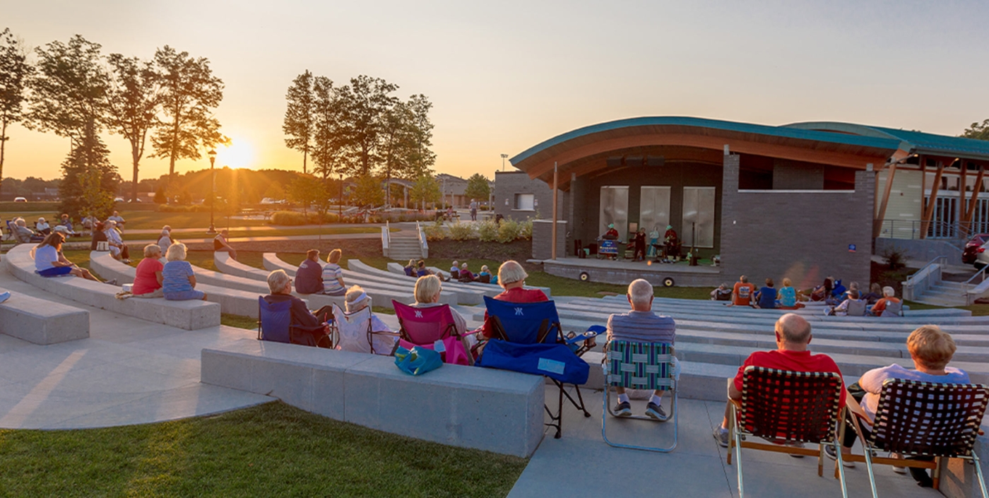 The City of Green Central Park's 500-person amphitheater.