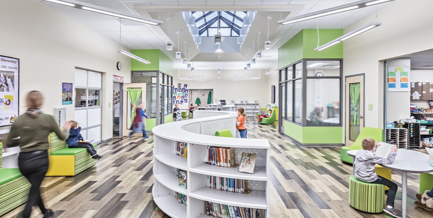 Buckeye Valley Elementary schools are designed with connectivity throughout spaces.