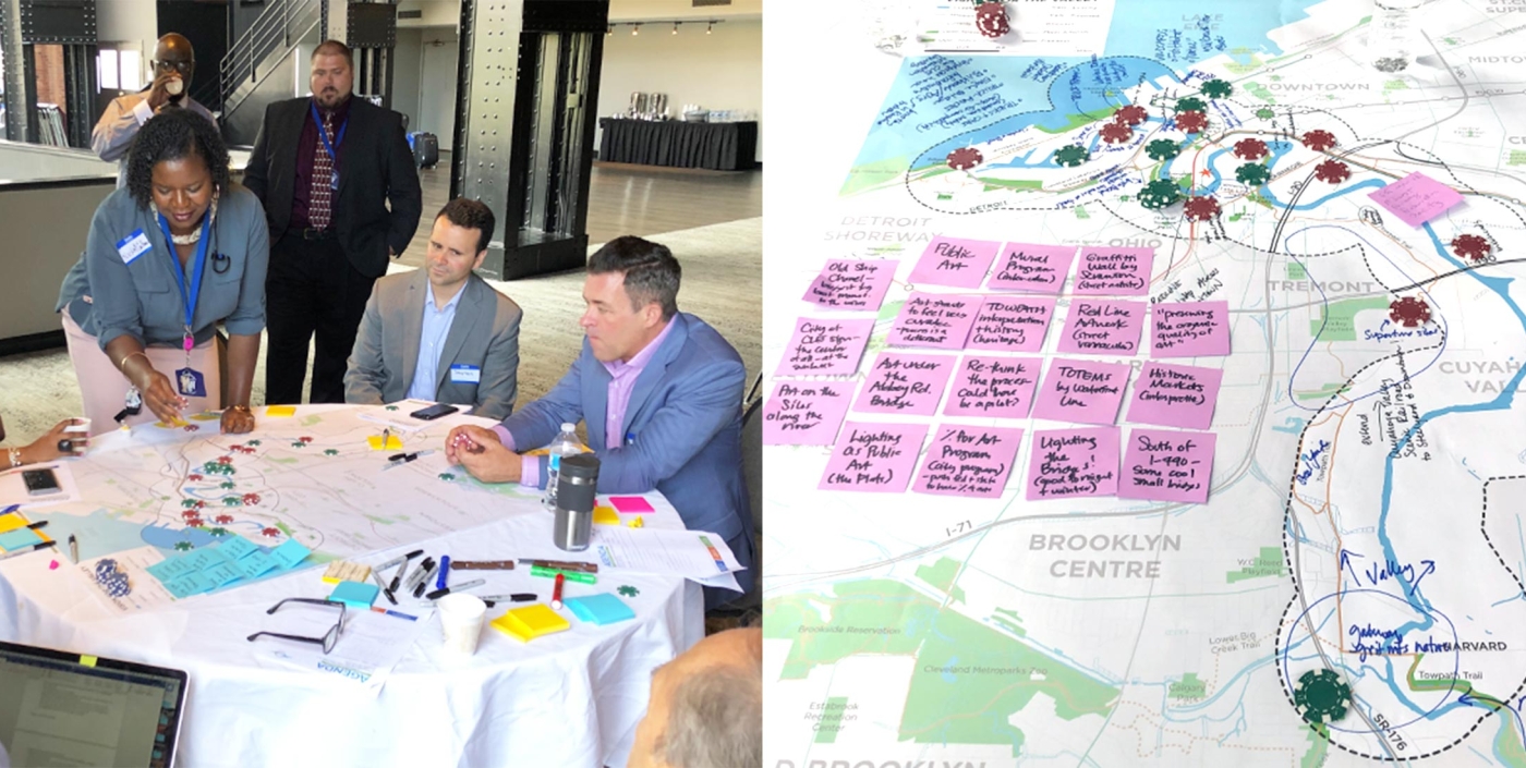 OHM Advisors engages with Vision for the Valley community to create a concept map.