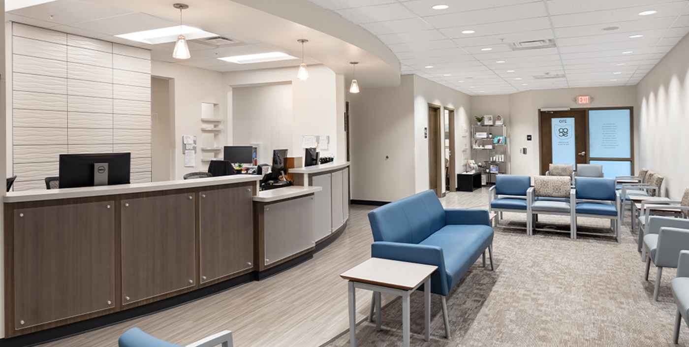 Waiting room located inside the Westar Medical Office Building
