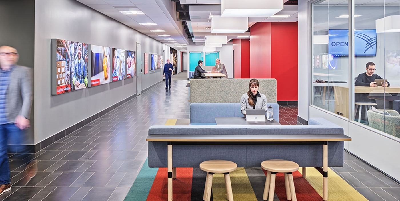 Cardinal Health South Campus interior hallway and lobby area